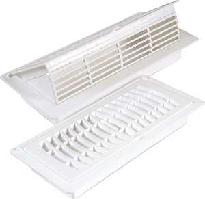 Imperial RG3052 Floor Register, 10 in W Duct Opening, 4 in H Duct Opening, Polystyrene, White