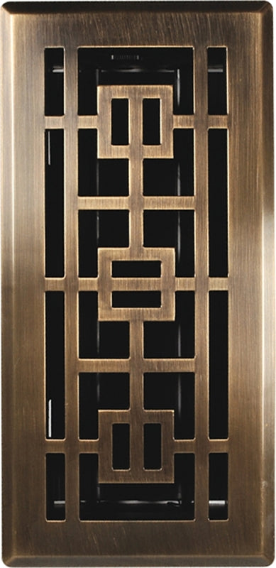 Imperial RG3284 Floor Register, 4 in L, 12 in W, Polystyrene, Oil-Rubbed Bronze