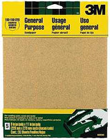 3M 9005 Sandpaper Sheet, 11 in L, 9 in W, Aluminum Oxide Abrasive, Paper Backing