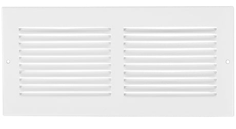 Imperial RG0428 Sidewall Grille, 14 in L, 8 in W, Rectangle, Steel, White