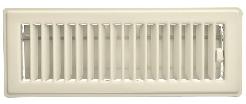 Imperial RG0220 Floor Register, 10 in L, 3 in W, Steel, Almond