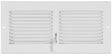 Imperial RG0578 Sidewall Register, 10 in L, 6 in W, 20 deg Air Deflection, Steel, White