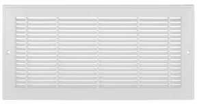 Imperial RG3011 Sidewall Grille, 14 in L, 6 in W, Rectangle, Polystyrene, White