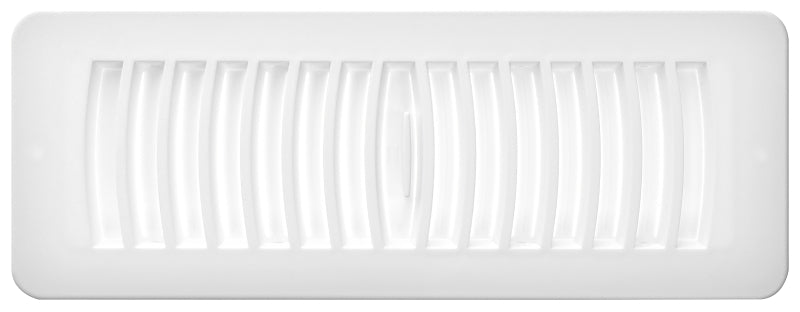 TOP FLAT REGISTER WHITE 4X10IN, Pack of 22