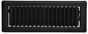 Imperial RG2143 Floor Register, 10 in W Duct Opening, 4 in H Duct Opening, Steel, Black, Powder-Coated