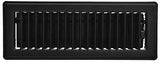 Imperial RG2143 Floor Register, 10 in W Duct Opening, 4 in H Duct Opening, Steel, Black, Powder-Coated