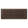 Imperial RG1460 Louvered Design Floor Register, 12 in L, 4 in W, Polystyrene, Brown