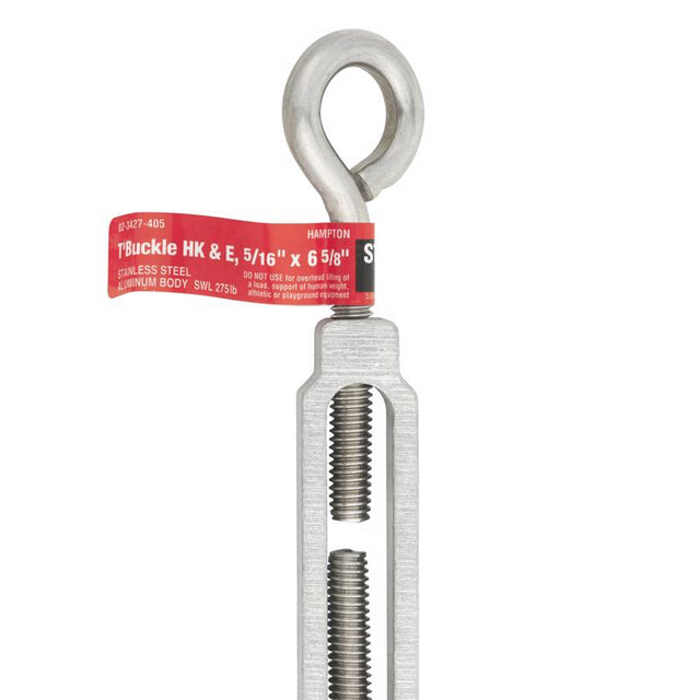 Hampton Stainless Steel Turnbuckle 275 lb. cap., Pack of 5