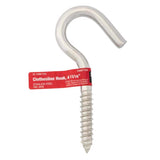 Hampton Small Stainless Steel 4.8125 in. L Clothesline Hook 300 lb 1 pk, Pack of 5
