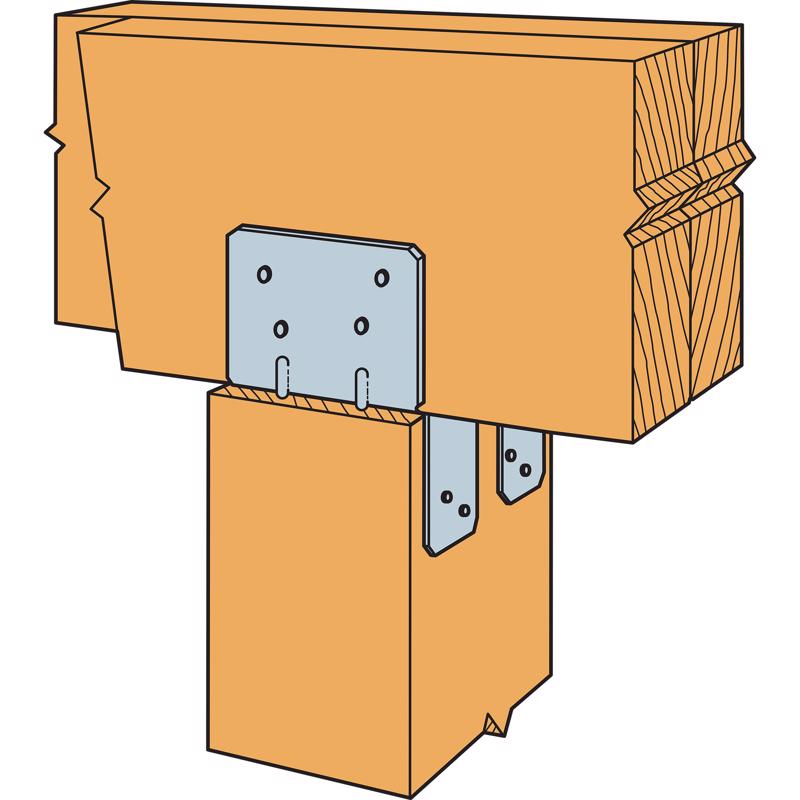 Simpson Strong-Tie ZMax 1.25 in. H X 2.56 in. W 18 Ga. Galvanized Steel End Post Cap