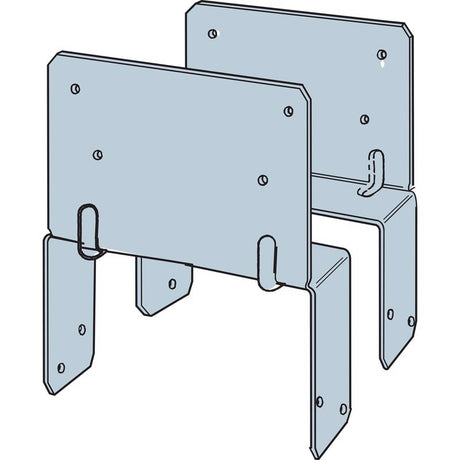Simpson Strong-Tie ZMax 1.25 in. H X 2.56 in. W 18 Ga. Galvanized Steel End Post Cap