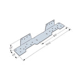 Simpson Strong-Tie ZMax 11 in. H X 1.55 in. W 18 Ga. Galvanized Steel Stringer Connector, Pack of 25