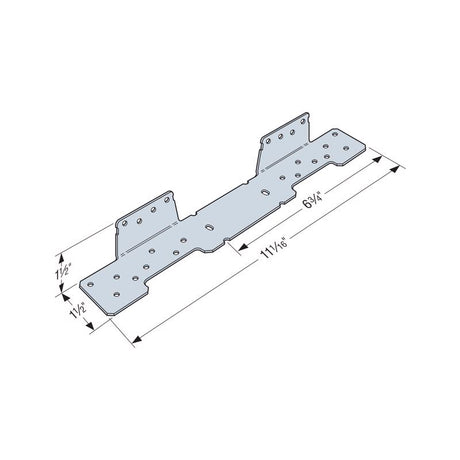 Simpson Strong-Tie ZMax 11 in. H X 1.55 in. W 18 Ga. Galvanized Steel Stringer Connector, Pack of 25