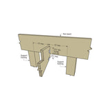 Simpson Strong-Tie ZMax 11 in. H X 1.55 in. W 18 Ga. Galvanized Steel Stringer Connector, Pack of 25