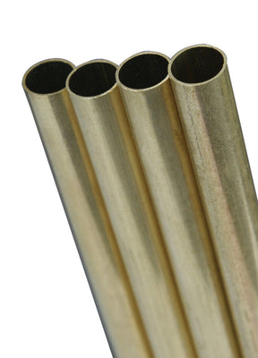 K&S 7/16 in. D X 36 in. L Round Brass Tube 4 pk, Pack of 4