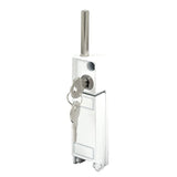 Prime-Line U 9919 Patio Door Lock, Different Key, Zinc, White, 3/16, 1/8, 1/4 in Thick Door