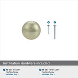 Amerock Allison Round Cabinet Knob 1-1/4 in. D 1-1/8 in. Polished Brass 1 pk