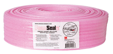Owens Corning 3.5 in. W X 50 ft. L X 0.25 in. Unfaced Fiberglass Ridged Sill Gasket Roll 14-1/2 sq f, Pack of 12