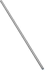 National Hardware N179-317 Threaded Rod, 1/4-20 Thread, 12 in L, A Grade, Steel, Zinc, UNC Thread, Pack of 3