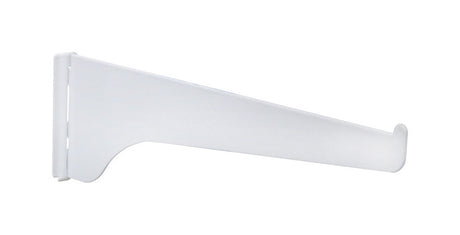 Knape & Vogt White Steel Regular Duty Bracket 16 Ga. 8 in. L 160 lb, Pack of 10
