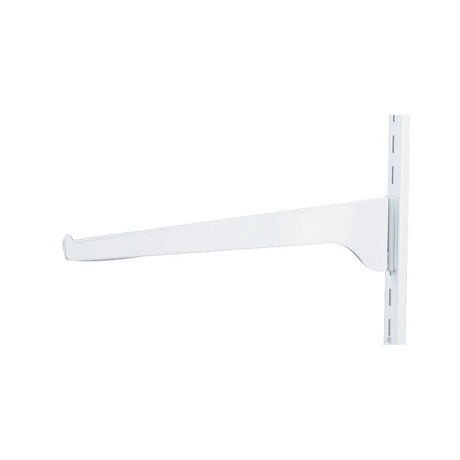 Knape & Vogt White Steel Regular Duty Bracket 16 Ga. 12 in. L 160 lb, Pack of 10
