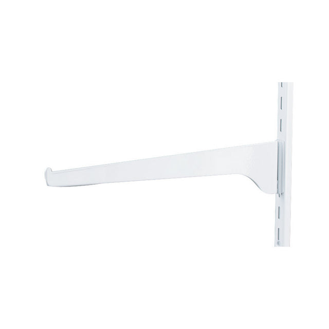 Knape & Vogt White Steel Regular Duty Bracket 16 Ga. 12 in. L 160 lb, Pack of 10