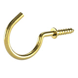 OOK 50356 Mug Hook, 1-1/4 in L, Brass, Pack of 12