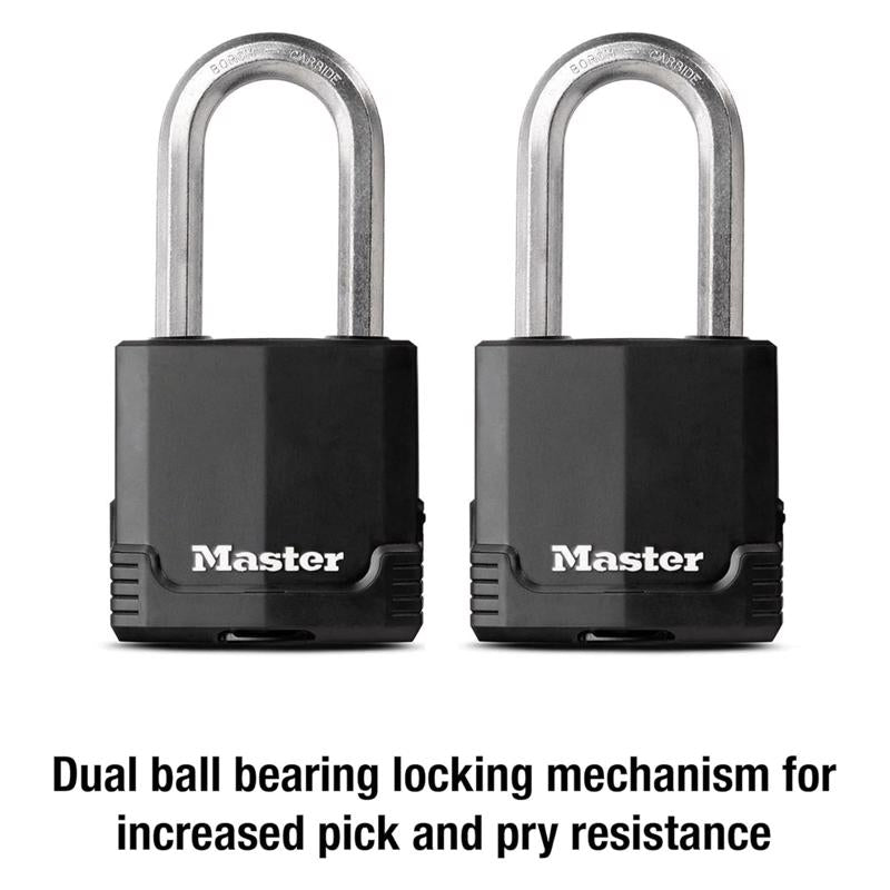 Master Lock Magnum 2 in. H X 1-5/16 in. W X 2 in. L Steel Ball Bearing Locking Weather-Resistant Pad