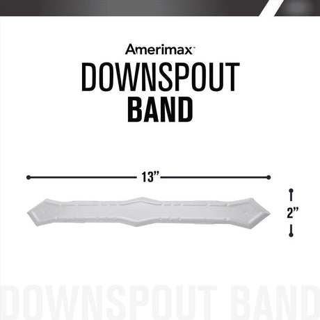 Amerimax 0.25 in. H X 2 in. W X 13.5 in. L White Aluminum K Downspout Strap, Pack of 50