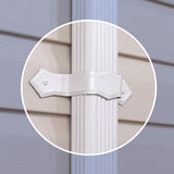 Amerimax 0.25 in. H X 2 in. W X 13.5 in. L White Aluminum K Downspout Strap, Pack of 50