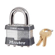 Master Lock 1-5/16 in. H X 1-3/4 in. W Laminated Steel Ball Bearing Locking Exterior Padlock, Pack of 6
