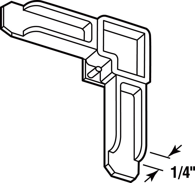 Prime-Line Bronze Plastic 1/4 in. W X 3/4 in. L Screen Frame Corner 1 pk