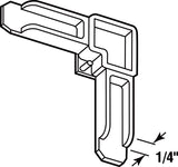 Prime-Line Bronze Plastic 1/4 in. W X 3/4 in. L Screen Frame Corner 1 pk