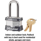 Master Lock 3.145 in. H X 1-5/8 in. W X 1-9/16 in. L Steel Double Locking Exterior Padlock, Pack of 6