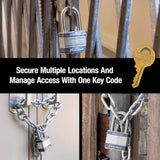 Master Lock 1-1/2 in. H X 7/8 in. W X 2 in. L Steel 4-Pin Cylinder Exterior Padlock, Pack of 6
