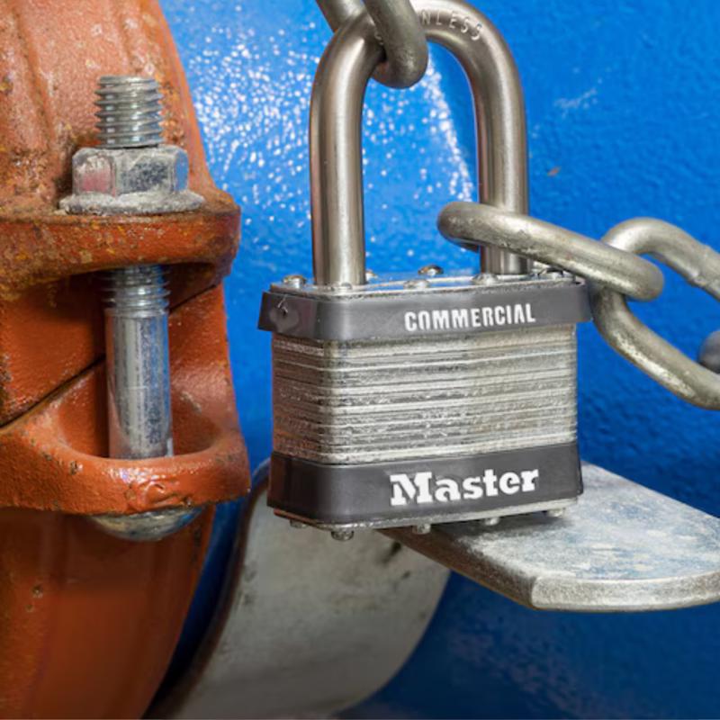Master Lock 1-1/2 in. H X 7/8 in. W X 2 in. L Steel 4-Pin Cylinder Exterior Padlock, Pack of 6