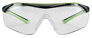3M 47100-WZ4 Sport-Inspired Safety Glasses, Clear Lens, Green/Neon Black Frame, Anti-Fog, Anti-Scratch Lens