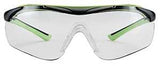 3M 47100-WZ4 Sport-Inspired Safety Glasses, Clear Lens, Green/Neon Black Frame, Anti-Fog, Anti-Scratch Lens