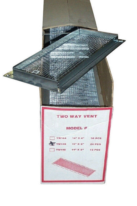 Construction Metals 6.5 in. H X 15 in. W Metallic Steel Foundation Vent, Pack of 24