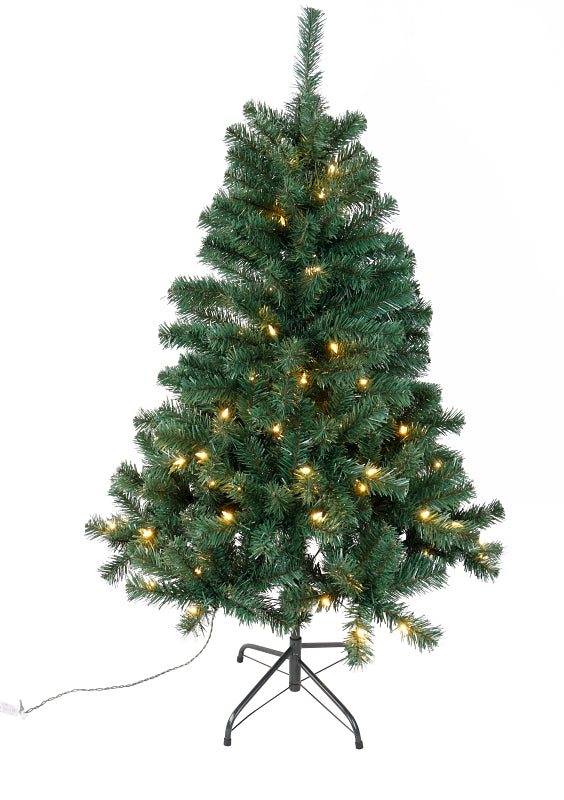 Hometown Holidays 61947 Sheared Tree, 4-1/2 ft H, Noble Fir Family, 120 W, LED Bulb, Clear Light