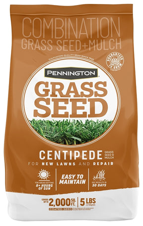 Pennington 100081628 Centipede Grass Seed and Mulch, 5 lb Bag