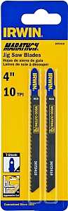 Irwin 3072410 Jig Saw Blade, 4 in L, 10 TPI, Carbon Steel, Metal, Wood