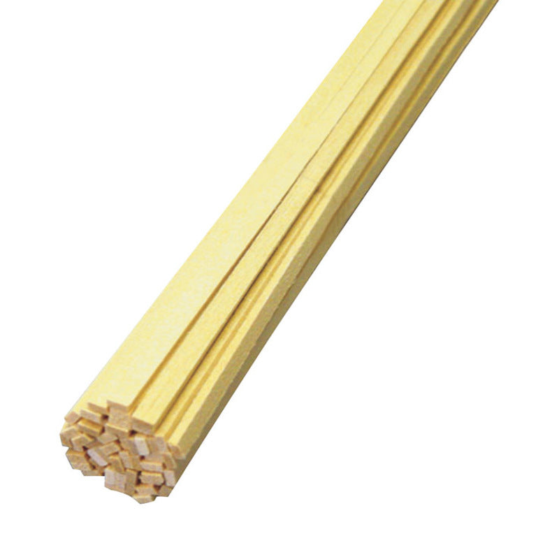 Midwest Products 1/16 in. X 3/16 in. W X 2 ft. L Basswood Strip #2/BTR Premium Grade, Pack of 45