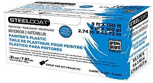Petoskey Plastics FG-P9934-28B Painter Plastic, 150 ft L, 9 ft W, 0.31 mil Thick, Clear