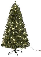 Hometown Holidays 61961 Sheared Tree, 6 ft H, Noble Fir Family, 120 W, LED Bulb, Clear Light