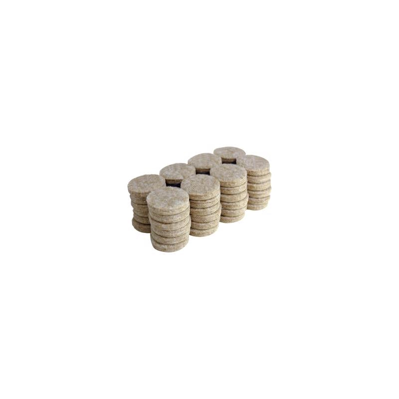 Ace Felt Self Adhesive Protective Pad Beige Round 1 in. W 48 pk