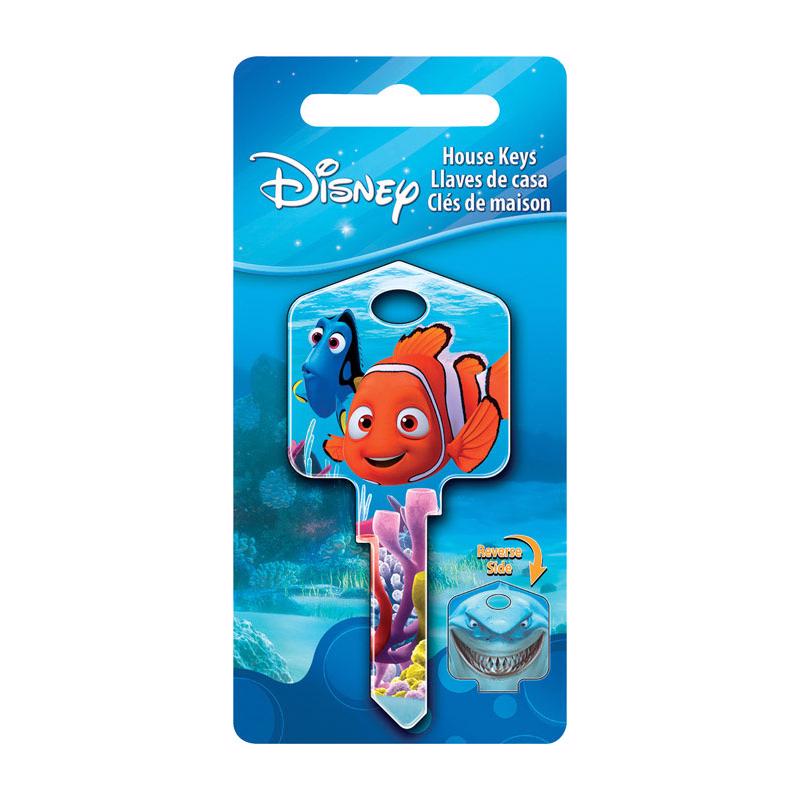 HILLMAN Disney Fishing House Key Blank 66/97 Double For Kwikset and Titan Locks Multicolored, Pack of 5