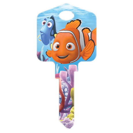 HILLMAN Disney Fishing House Key Blank 66/97 Double For Kwikset and Titan Locks Multicolored, Pack of 5