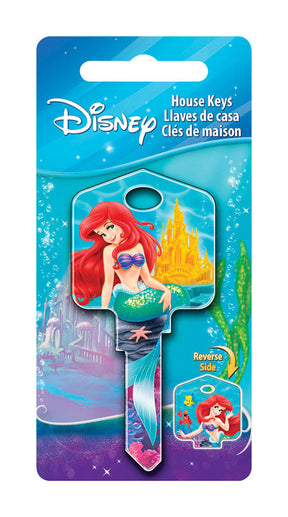 HILLMAN Disney Ariel and Friends House Key Blank 66/97 Double For Kwikset and Titan Locks Multicolor, Pack of 5