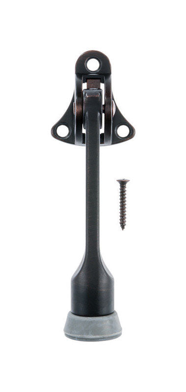 Ace 4 in. W Metal Oil Rubbed Bronze Bronze Kick-Down Door Holder Mounts to door and wall 0 in., Pack of 5